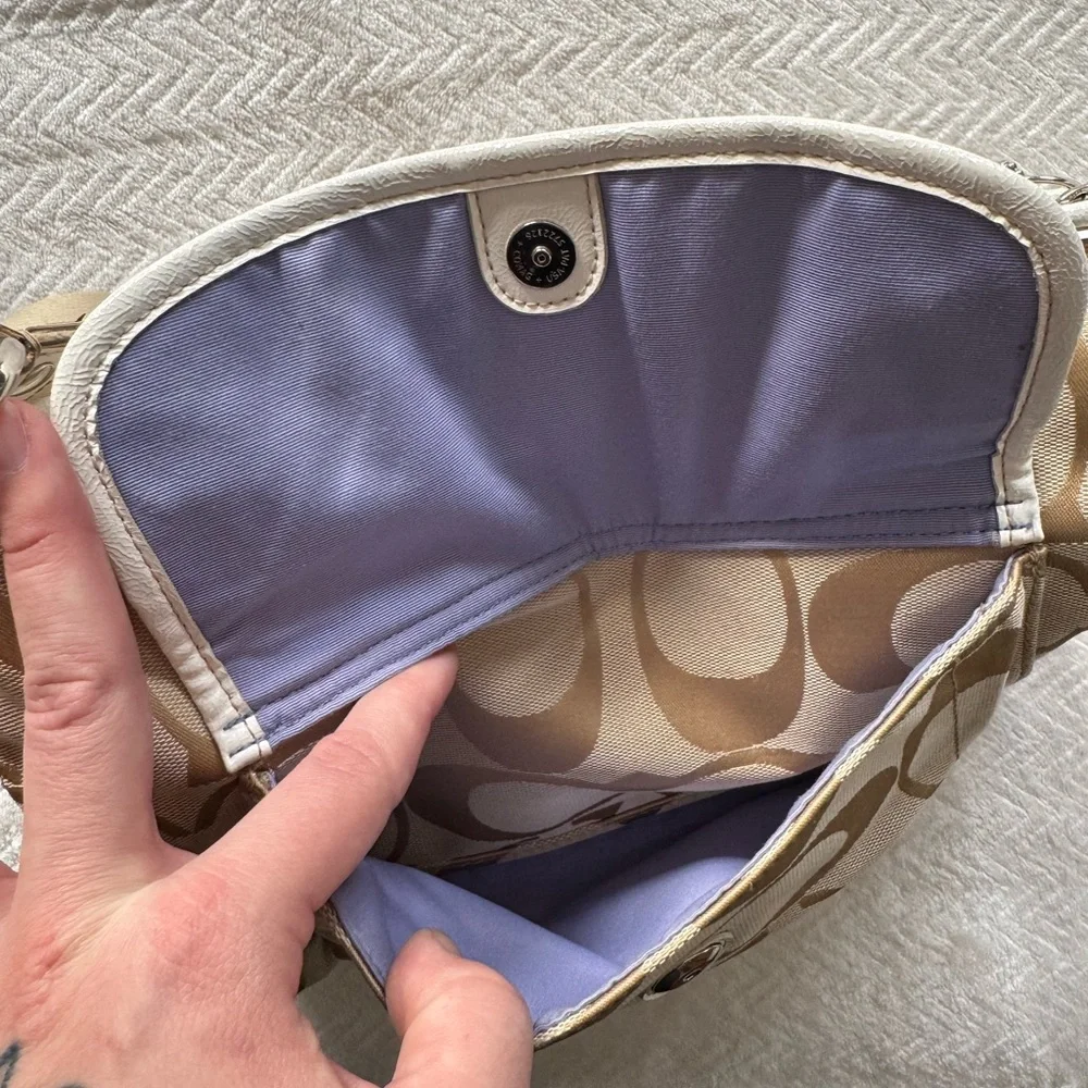 Coach Tan Signature Crossbody Bag - Picture 5 of 6